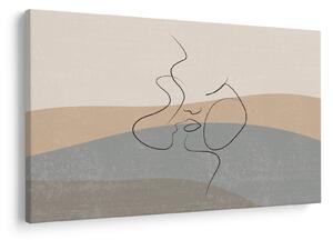Tablou - Sărut de linie de artă (90x60 cm)