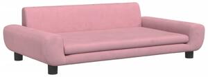 Canapea pentru copii, roz, 100x54x33 cm, catifea