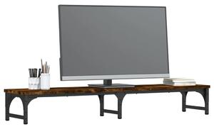 Suport de monitor, stejar fumuriu, 105x23x15,5 cm lemn compozit