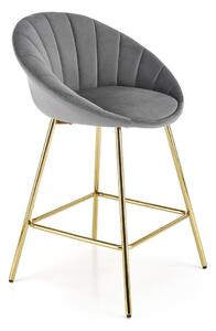 Scaun bar Houston 1461, Auriu, Gri, 87x58x52cm, 6.5 kg