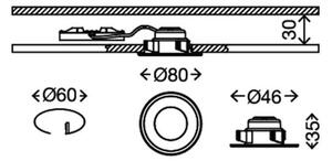 SET 3x corp de iluminat LED dimabil pentru baie Briloner 7197-036 LED/4,5W/230V IP44