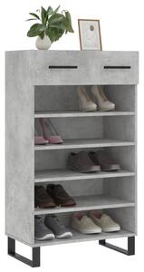 Pantofar, gri beton, 60x35x105 cm, lemn compozit