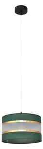 Lustră pe cablu HELEN 1xE27/15W/230V d. 25 cm verde/auriu