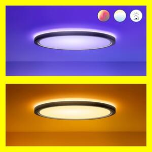 WiZ - Plafonieră LED RGB SUPERSLIM dimabilă 22W 230V Wi-Fi negru