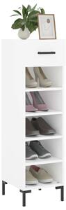Pantofar, alb, 30x35x105 cm, lemn compozit