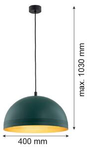 Lustră pe cablu BONITA 1xE27/15W/230V verde Argon 8243