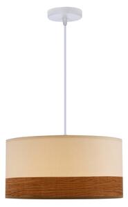Lustră pe cablu BIANCO 1xE27/40W/230V alb/maro