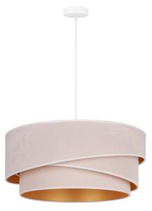 Lustră pe cablu Duolla KOBO 1xE27/15W/230V d. 45 cm crem/auriu