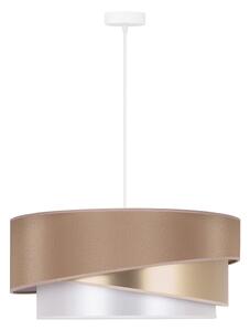 Lustră pe cablu Duolla KOBO 1xE27/15W/230V d. 45 cm bej/auriu/alb