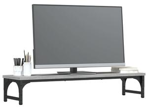 Suport pentru monitor, gri sonoma, 85x23x15,5 cm, lemn compozit