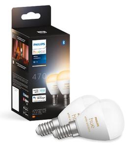 SET 2x bec LED dimabil Philips Hue WHITE AMBIANCE P45 E14/5,1W/230V