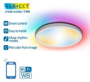 Plafonieră LED RGBW dimabilă Aigostar LED/19W/230V 2700-6500K Wi-Fi