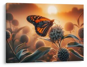 Tablou – Fluture în soare apunând (70x50 cm)