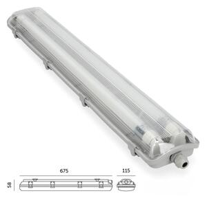 Brilagi -LED Tech. Corp de iluminat fluorescent OPTIMA T8 2xG13/9W/230V 4000K IP65 67,5 cm