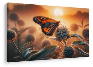 Tablou – Fluture în soare apunând (90x60 cm)