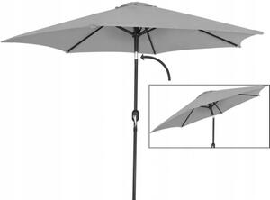 Umbrela soare GardenLine, pentru terasa, structura otel, 300 x 245 cm, husa inclusa, gri