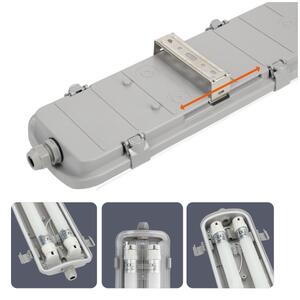 Brilagi - LED Tech. corp de iluminat fluorescent OPTIMA T8, 2x soclu G13, 18 W, 230 V, IP65 - palet 110 buc