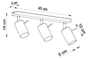 Spot LED ASMUS 3xGU10/7W/230V negru Brilagi
