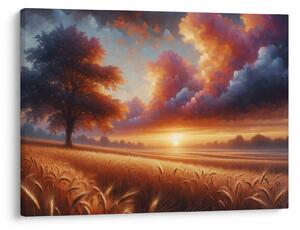 Tablou – Apus de soare pe câmp (70x50 cm)