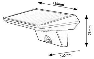 Rabalux 77005 - Lumină solară LED QESA cu senzor, 10W, IP44