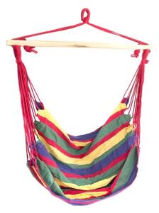 Hamac Scaun Suspendat, Bumbac, 100x90 cm, multicolor