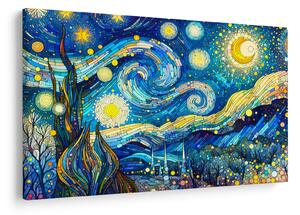 Tablou – Mozaic al nopții înstelate (90x60 cm)