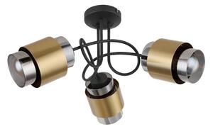 Lustră aplicată MILLEY 3xE27/40W/230V negru/alamă Globo 15560-3D