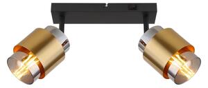 Spot MILLEY 2xE27/40W/230V negru/alamă Globo 15560-2