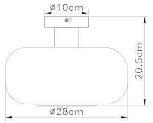 Lustră aplicată GIUSEPPE 1xE27/40W/230V gri Globo 15566D