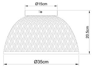 Lustră aplicată COLLY 1xE27/15W/230V bambus Globo 15767D