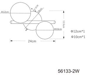 Lustră LED aplicată RIHA 2xG9/3W/230V Globo 56133-2W