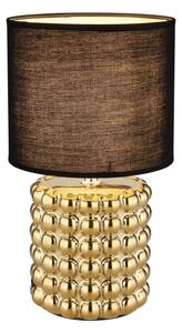Lampă de masă VALENTINO 1xE14/40W/230V negru/auriu Globo 21626