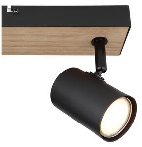 Spot ROBBY 2xGU10/35W/230V negru/maro Globo 57911-2BW
