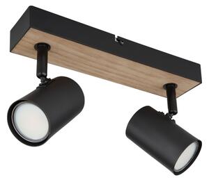 Spot ROBBY 2xGU10/35W/230V negru/maro Globo 57911-2BW