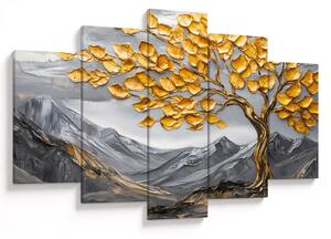 Tablou – Arbore cu frunze aurii (150x105 cm)