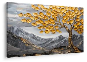 Tablou – Arbore cu frunze aurii (90x60 cm)