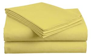 Cearsaf din bumbac LUX galben 140x240 cm