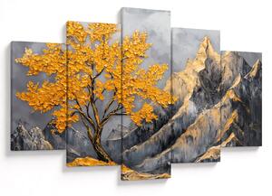 Tablou – Arbore auriu în munți (150x105 cm)
