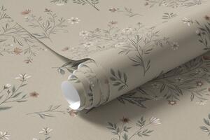 Tapet Flori sălbatice delicate și ramuri, Tapet flori, a01245 : Uwalls.ro