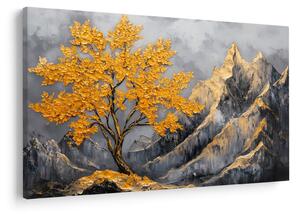 Tablou – Arbore auriu în munți (90x60 cm)