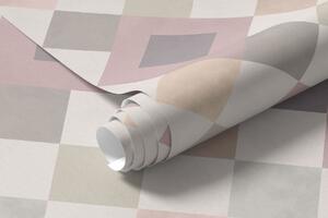 Tapet Diamante în culori pastelate, în nuanțe calde, Tapet abstract, a01247 : Uwalls.ro