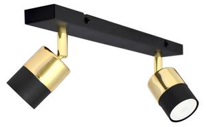 Spot LED TUBSSON 2xGU10/4,8W/230V negru/auriu