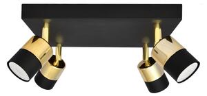 Spot LED TUBSSON 4xGU10/4,8W/230V negru/auriu