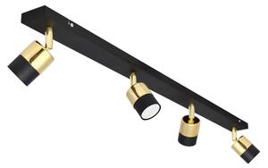 Spot LED TUBSSON 4xGU10/4,8W/230V negru/auriu