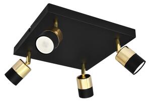 Spot LED TUBSSON 4xGU10/4,8W/230V negru/auriu