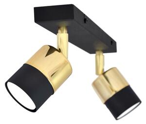 Spot LED TUBSSON 2xGU10/4,8W/230V negru/auriu