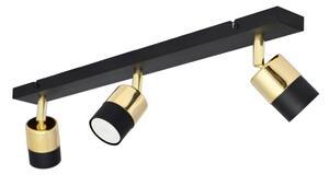 Spot LED TUBSSON 3xGU10/4,8W/230V negru/auriu