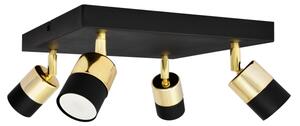 Spot LED TUBSSON 4xGU10/4,8W/230V negru/auriu