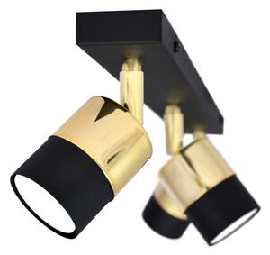 Spot LED TUBSSON 3xGU10/4,8W/230V negru/auriu