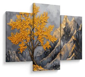 Tablou – Arbore auriu în munți (90x60 cm)